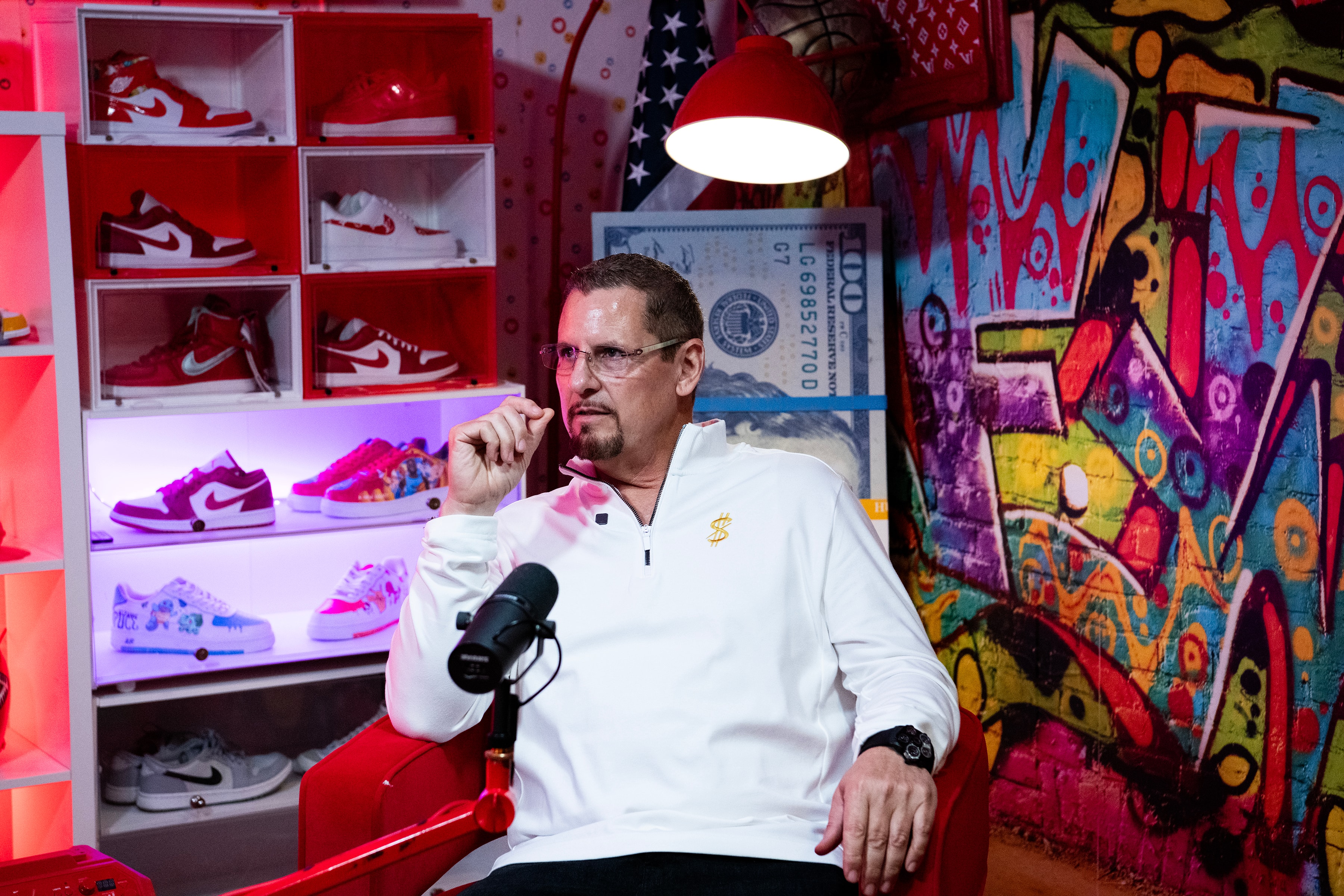 David Webb in a podcast interview setting
